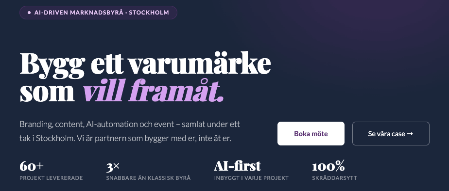 Webb & SEO – hemsidan vi byggt